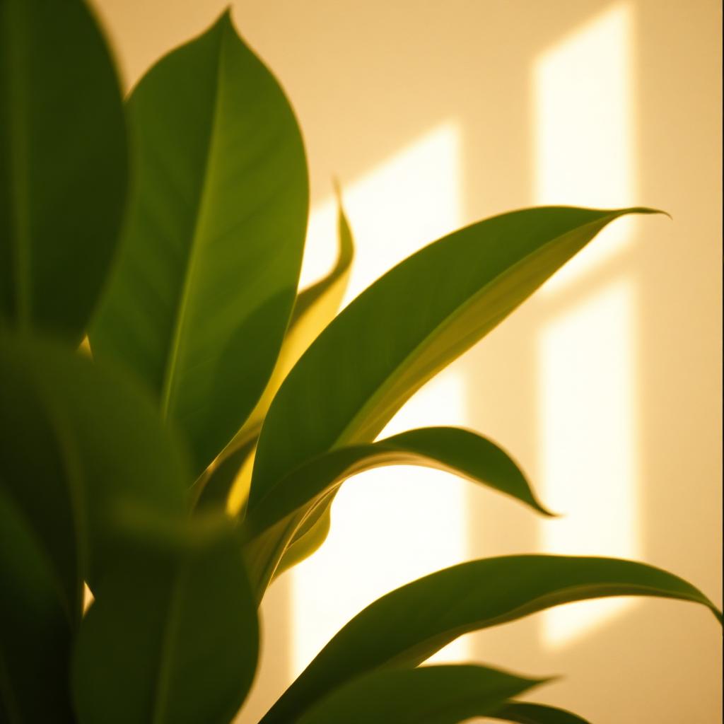 Zacht licht op groene bladeren